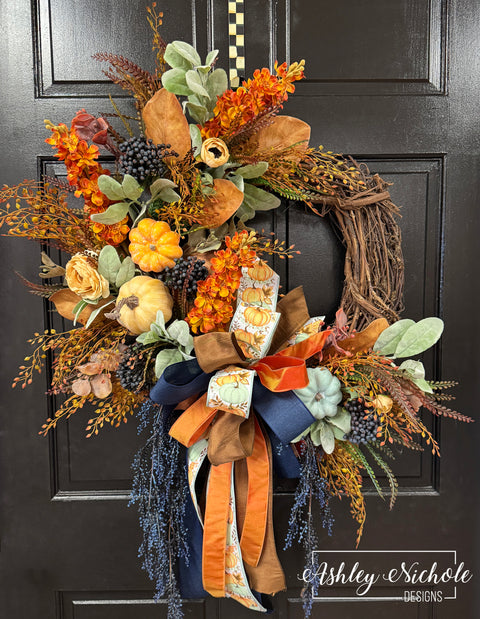 Cool Autumn Nights Fall Wreath