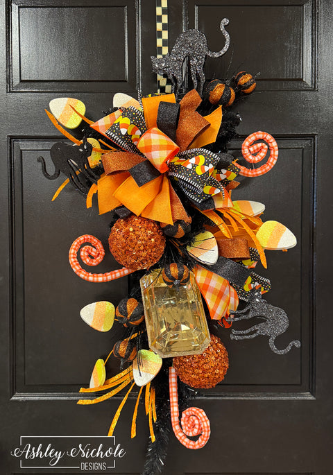 Spooky Cats and Candy Halloween Swag