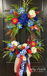 Patriotic Bouquet OVAL Floral Wreath