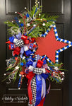 Funky Red Star Wreath