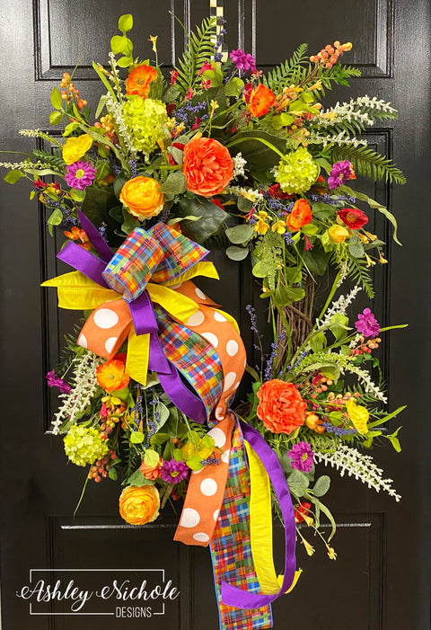 Popping with Colors Summer Wreath