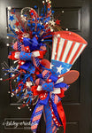 Hats Off to Freedom Patriotic Wreath