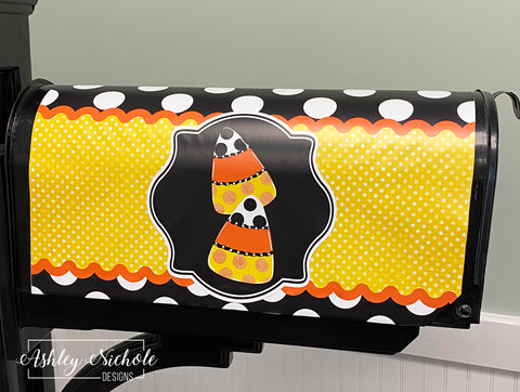 Candy Corn Stack Mailbox Cover