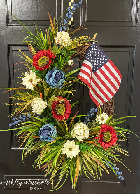 Stars & Stripes Forever Patriotic Wreath