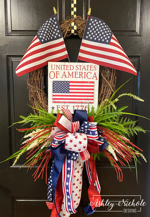 1776 Independence Day Wreath