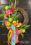 Colorful Sherbet Dream Floral Wreath