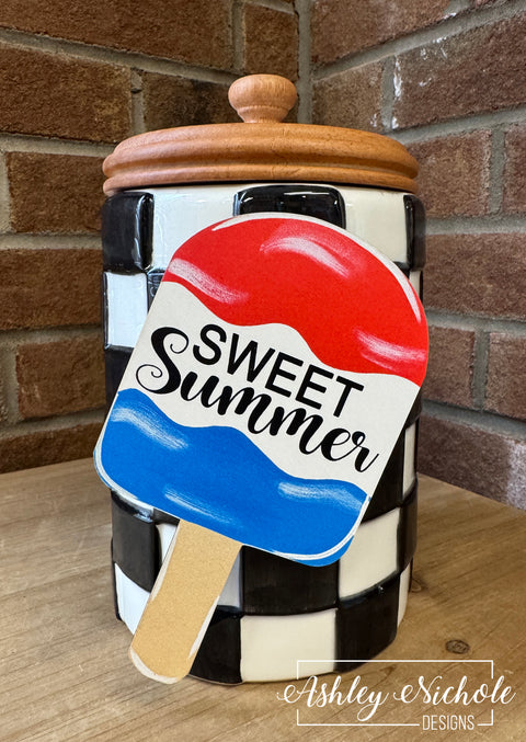 Sweet Summer Patriotic Popsicle - Mini Piece (Magnet/Velcro)
