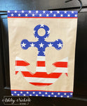 Patriotic Anchor - Vinyl Garden Flag