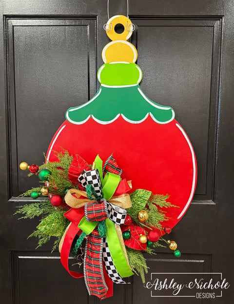 Elegant Ornament Floral Door Hanger (Hand-Painted)