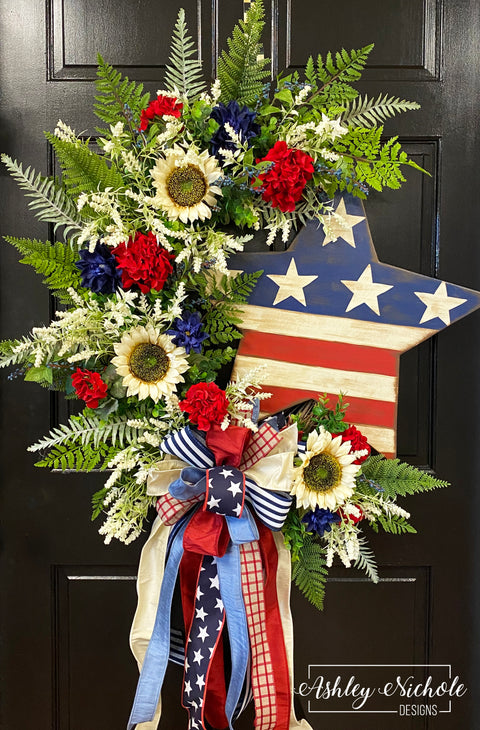 "Old Glory" Patriotic Wreath