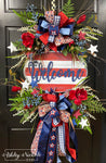 Patriotic Welcome Plaque Wreath