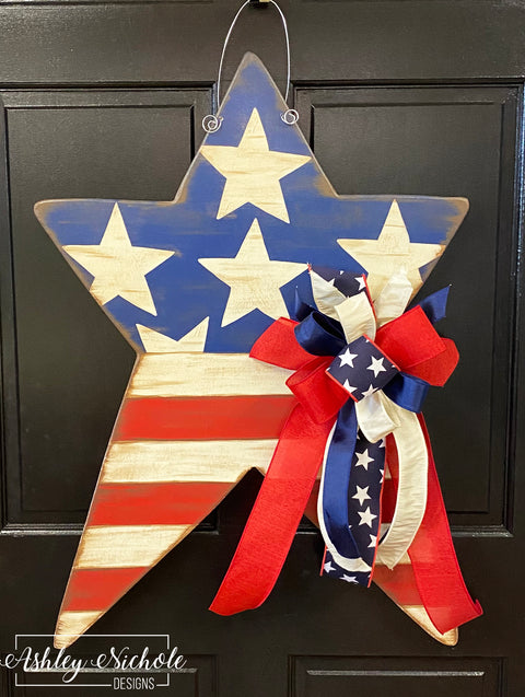 "Old Glory" Patriotic Star Door Hanger