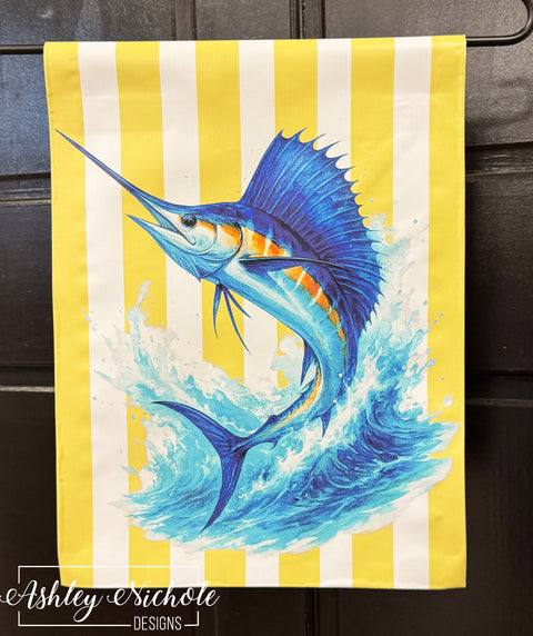 Marlin Fish - Vinyl Garden Flag