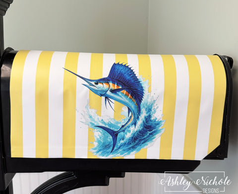 Marlin Fish - Magnetic Vinyl Mailbox Cover