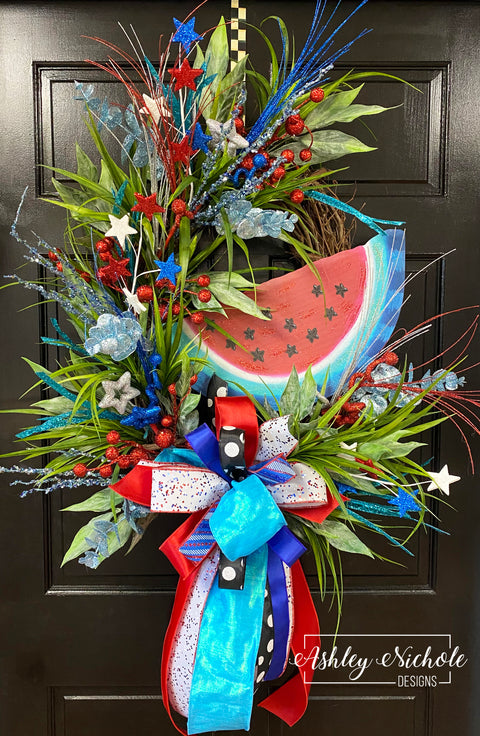 Patriotic Watermelon Wreath