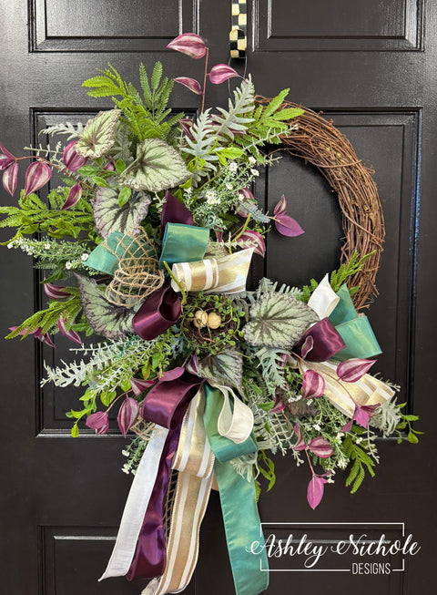 Bird's Nest & Ferns Wreath