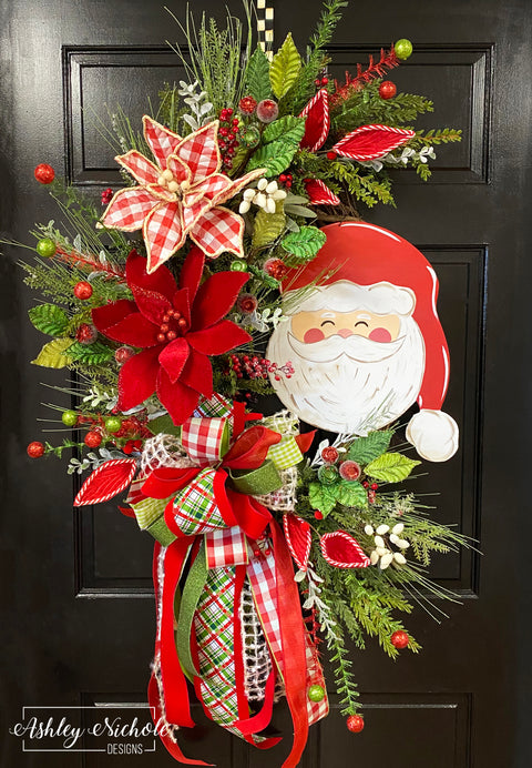 Santa Wreath - Old Time Christmas