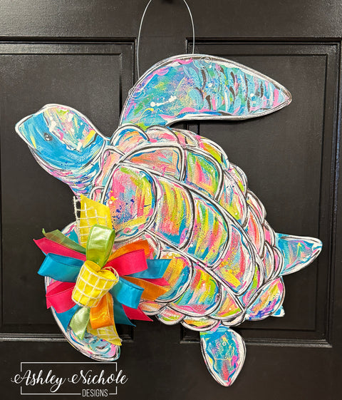 Abstract Sea Turtle - Door Hanger (UV PRINTED ONLY)