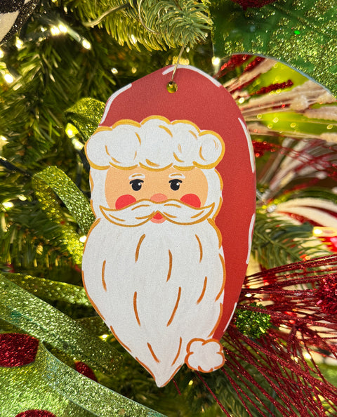 Santa - Vintage & Traditional - Wooden Christmas Ornament