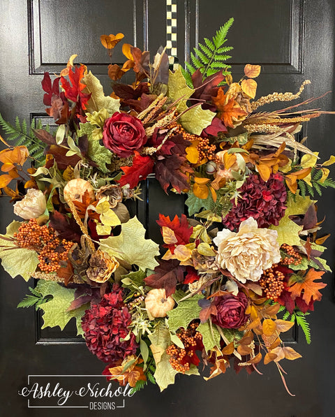 Feeling Thankful for Fall Round Wreath