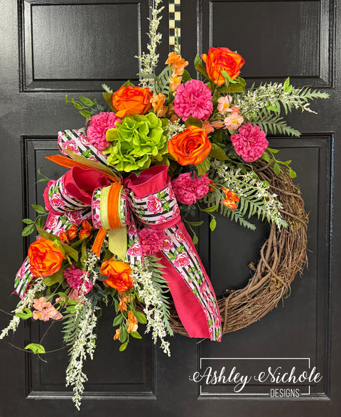 *READY to SHIP* - Hello Darling Round Wreath