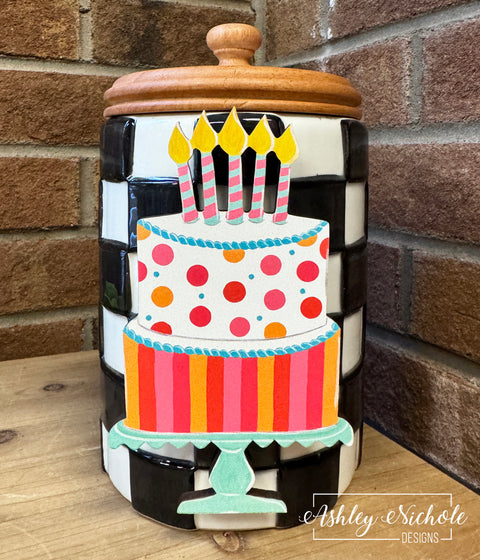 Birthday Celebration Cake - Girl - Mini Piece (Magnet/Velcro)