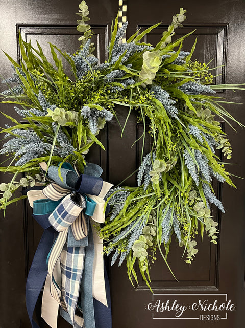 Intensely Blue Everyday Wreath