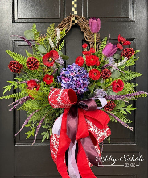 *READY to SHIP* - Jewel Tone Manor Oval Wreath