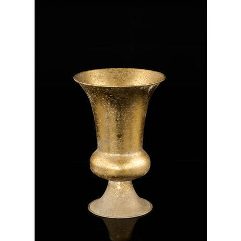 9.5" Tin Compote - Antique Gold/Rust