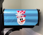 Large Hat Snowman (SNOWFLAKE) - Magnetic Vinyl Mailbox Cover