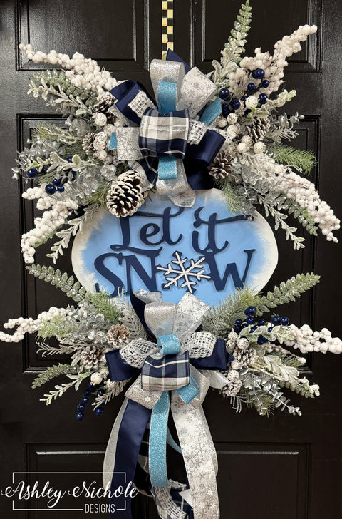 Let It Snow Winter Wreath