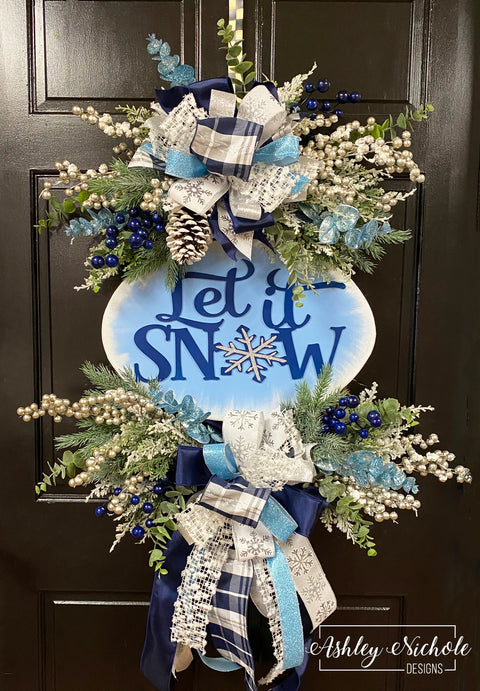 Let It Snow Winter Wreath