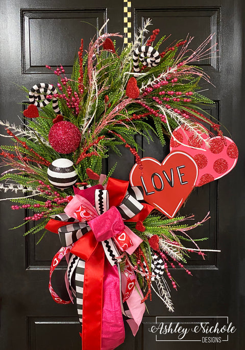 Love You More Valentine Wreath