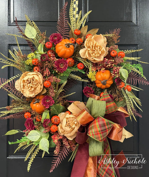 Luxe Fall Garden Floral Wreath