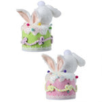 9.5" Styrofoam Furry Bunny Bottom In A Cake - Lime