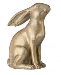 10.5" Resin Bunny - Champagne Gold - Sitting