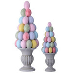 11" & 16" Resin Egg Tree with Footed Pots - Pastels - Set of 2