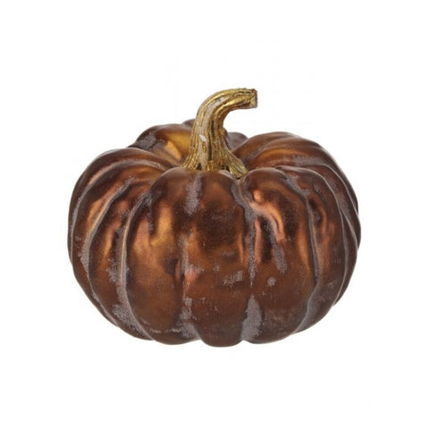 6" Metallic Autumn Latex Pumpkin - Coffee