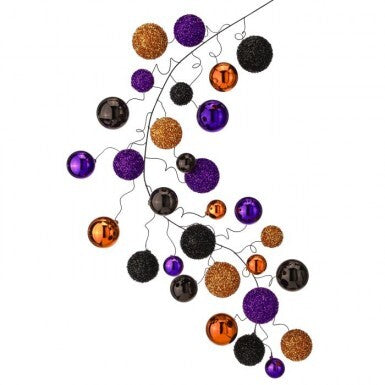 48" VP Halloween Garland - Purple/Black/Orange