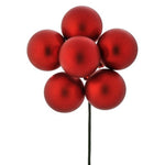 60mm Matte Stem Ball x6 - Red