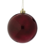 100mm VP Pearl Ball Ornament - Burgundy