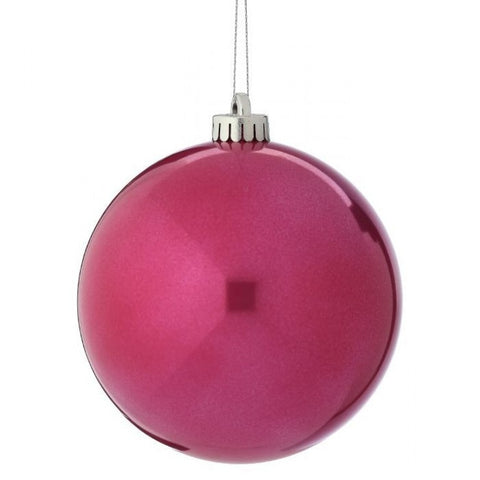 100mm VP Pearl Ball Ornament - Hot Pink