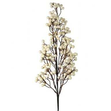 27" WP Petite Cluster Berry Spray - Cream & White