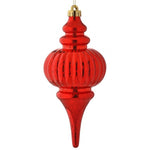 10" VP Mercury Ridged Finial Ornament - Red