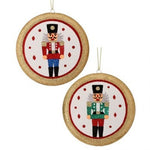 150mm VP - Flitter Nutcracker Disc Ornament - Red & Blue