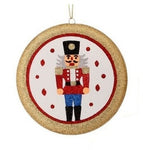 150mm VP - Flitter Nutcracker Disc Ornament - Red & Blue