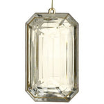 9" Acrylic Emerald Cut Precious Gem Ornament - Choose Color