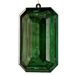 9" Acrylic Emerald Cut Precious Gem Ornament - Choose Color