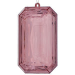 9" Acrylic Emerald Cut Precious Gem Ornament - Choose Color