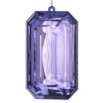 9" Acrylic Emerald Cut Precious Gem Ornament - Choose Color